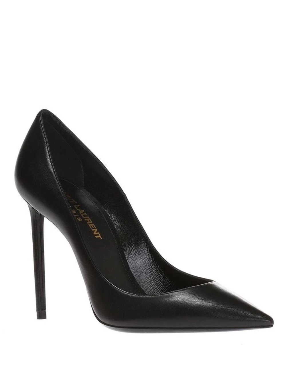 Saint Laurent Zoe Black Pointed-Toe Leather Pumps 38